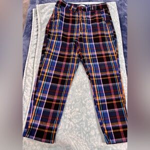Hollister Multicolor Plaid High-Rise Pants